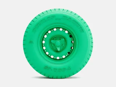 15x8 Dunlop D Type Wheel Dunlop CR65 Tire 3D print model