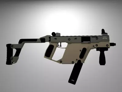 vector SMG Low-poly 3D model