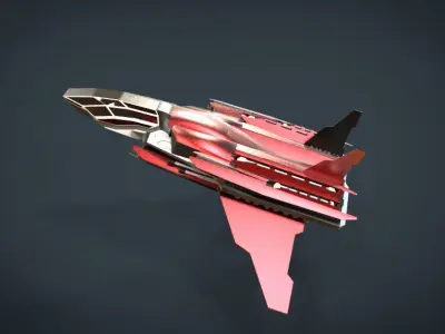 5 SpaceShip Collection 03 Low-poly 3D model