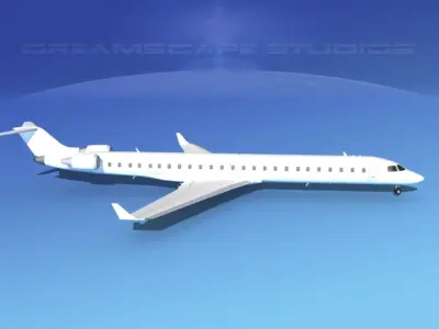 Bombardier CRJ1000 Unmarked 2 3D model