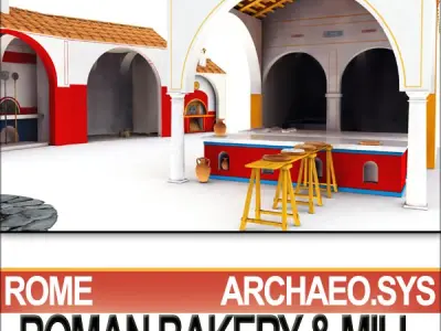 Roman Town Bakery Mill 3 1 3D model