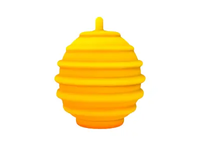 Low-Poly Bee Hive 3D Model Low-poly 3D model