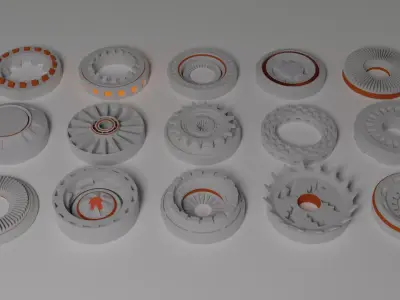 Sci fi kitbash details 3D model