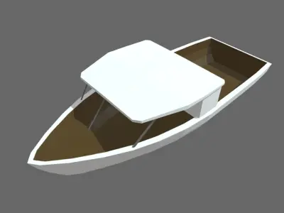 Low Poly Boat 06 Low-poly 3D model