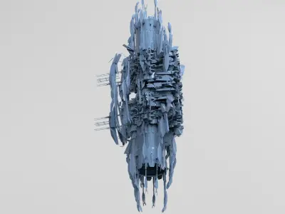 Resistance aliens dark module jet systems Low-poly 3D model