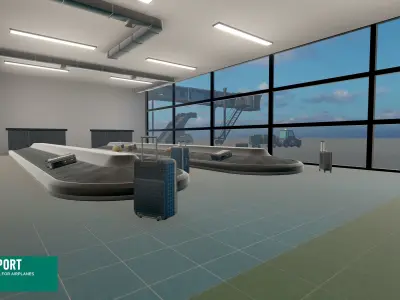 Airport - terminal for airplanes 3D model