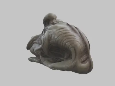 HR Giger Alien Capsule Prometheus Old Ones Low-poly 3D model