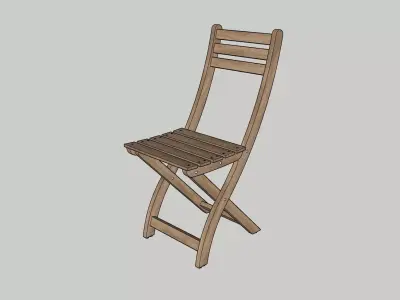 Chair outdoor foldable IKEA ASKHOLMEN 3D model