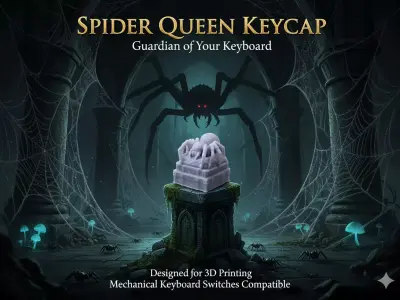 Spider Queen Keycap 3D Model for Mechanical Keyboards 3D print model