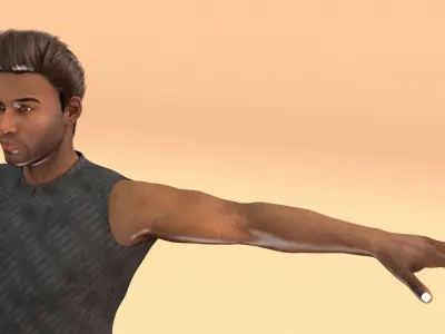 African Male 01 Low-poly 3D model