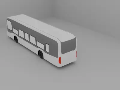 Low Poly Transport Bus 1 Free low-poly 3D model