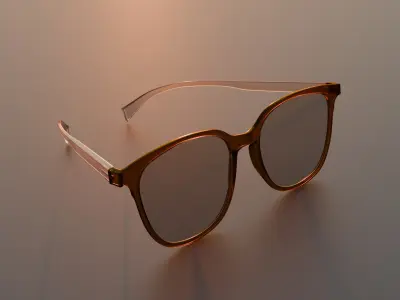 Glasses in different variants 3D model
