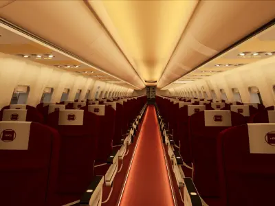 Boeing 737  Exterior and Interior for ue4 and unity  Low-poly 3D model