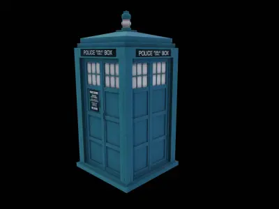 TARDIS Doctor Who Low-poly 3D model