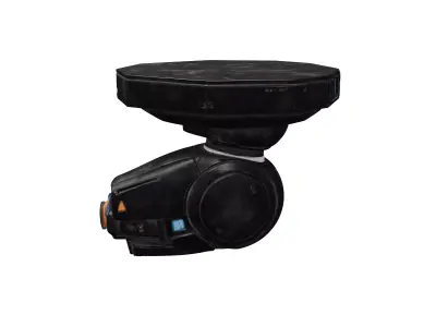 Minimalist highend scifi indoor security turret GLACIES 3D model