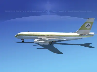 Boeing 707 Libyan Arab 3D model