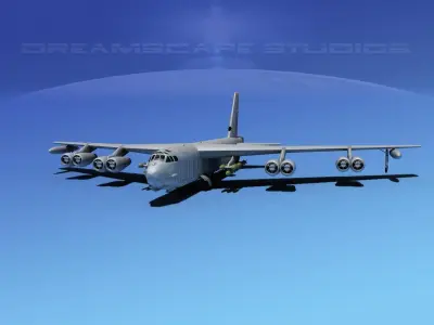 Boeing B-52H Stratofortress V01 3D model
