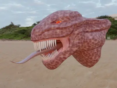 Sculpted Monster Head 001 Free 3D model