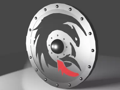 Hiccup Shield Low-poly 3D model