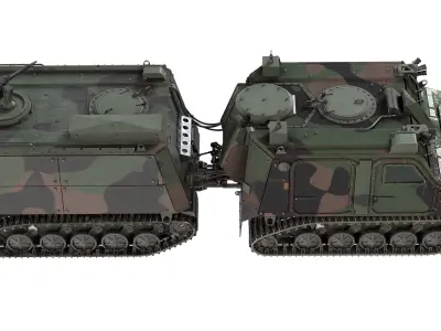 BvS10 Amphibious All Terrain Armored Vehicle MKIIB Low-poly 3D model