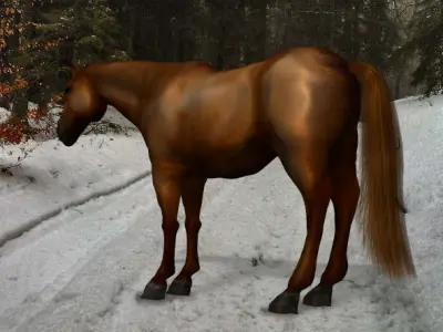 LowPoly Horse - Horse3 Low-poly 3D model