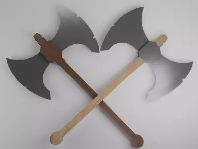 Medieval Axe 3D Model Low-poly 3D model