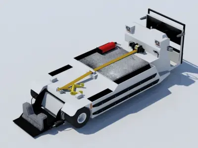 Pushback Lektro 8750 tractor Low Poly  Low-poly 3D model