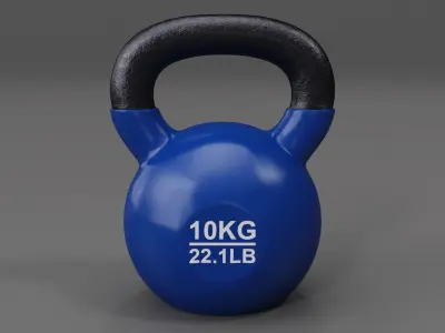 Kettlebell 10Kg Vinyl 3D model