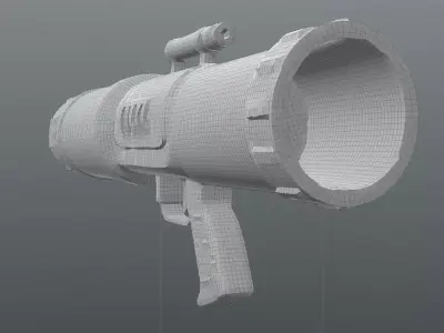 Bazooka rocket launcher 3D model 3D model
