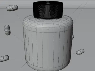 Strawberry Capsule Bottle - 3D Model Free 3D model