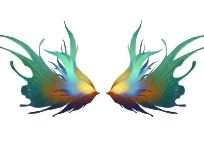 Green Wing Low-poly 3D model