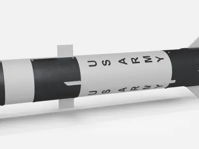 MGM-31 Pershing 1 Solid-Fueled Ballistic Missile 3D model