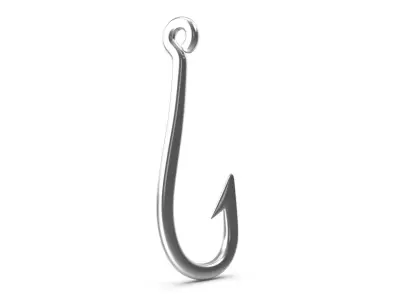 Fishing Hook Low-poly 3D model