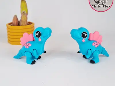 Flexi Mini Spinosaurus Print In Place No Supports Free 3D print model