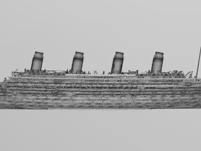 RMS Titanic and iceberg scale model 3D print model