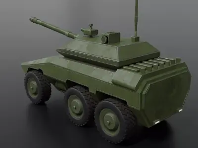 Military Heavy Armor Rover Low-poly 3D model