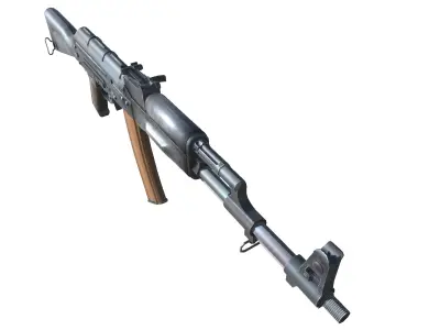 14-AK-47-gun model 3d game ready model Low-poly 3D model Low-poly 3D model
