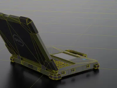 Military Laptop Low-poly 3D model