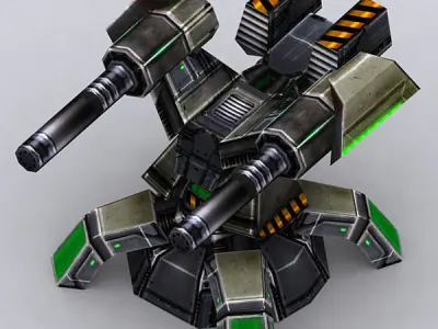 3DRT - Wargear Turrets  Low-poly 3D model