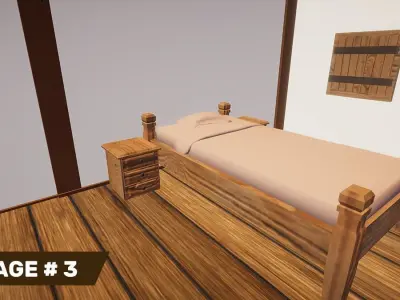 Stylized Medieval Inn Pack 3D model