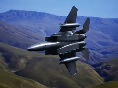 Jet Fighter F-15c Eagle Low-poly 3D model