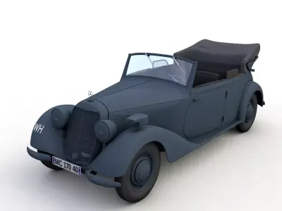 MERCEDES-BENZ TYP 170V CABRIOLET B GERMAN STAFF 1940 3D model
