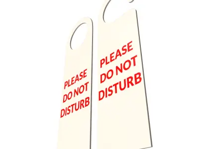 Door Hanger Tag Please Do Not Disturb Low-poly 3D model
