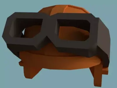 lego pilot helmet Free 3D model