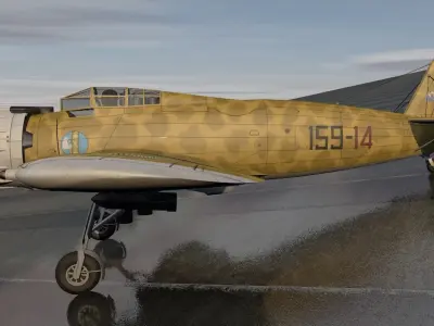 Breda Ba-65 A80 Nibbio 3D model