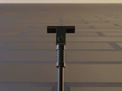 E-Scooter Stand with Procedural PBR Material Setup 3D model