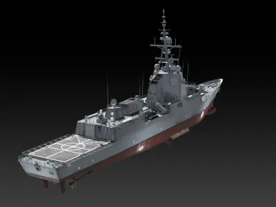DDGH39 HMAS Hobart Low-poly 3D model