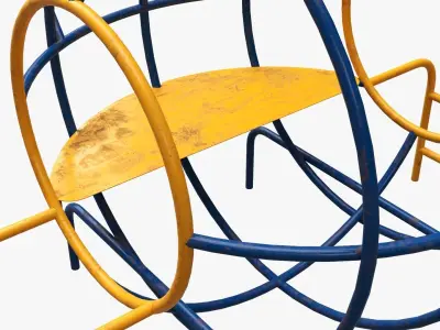 Outdoor playground helicopter 3D model