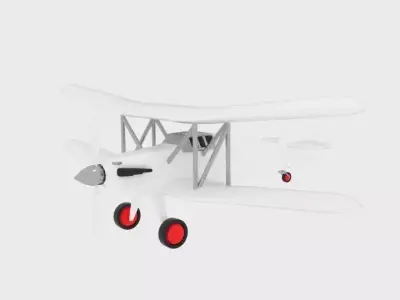 Hurricane Biplane12 3D model