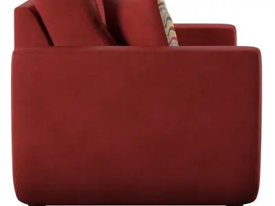 SOFA002 loveseat with pillows Free 3D model